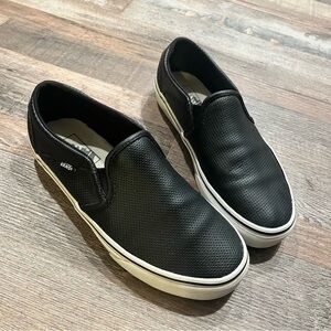 Vans Women’s Black Perforated Slip-On Sneakers